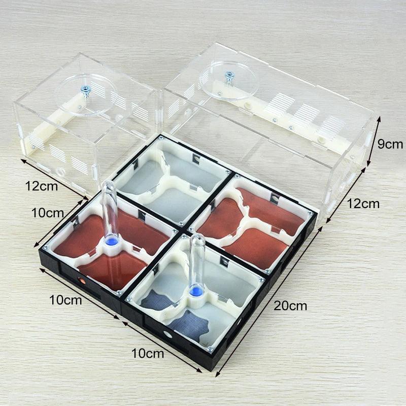 Acrylic Ant Farm Unlimited Expansion Ant Nest with Feeding Area Gypsum Ant House Pet Anthill Workshop Moisturizing Water Tower - AntDen