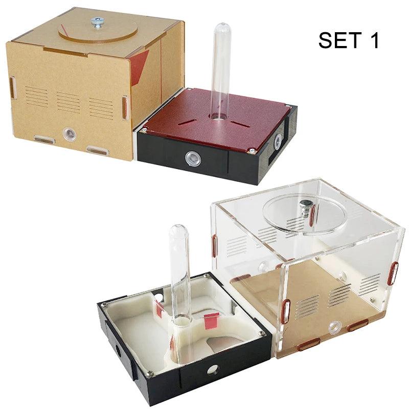 Acrylic Ant Farm Unlimited Expansion Ant Nest with Feeding Area Gypsum Ant House Pet Anthill Workshop Moisturizing Water Tower - AntDen