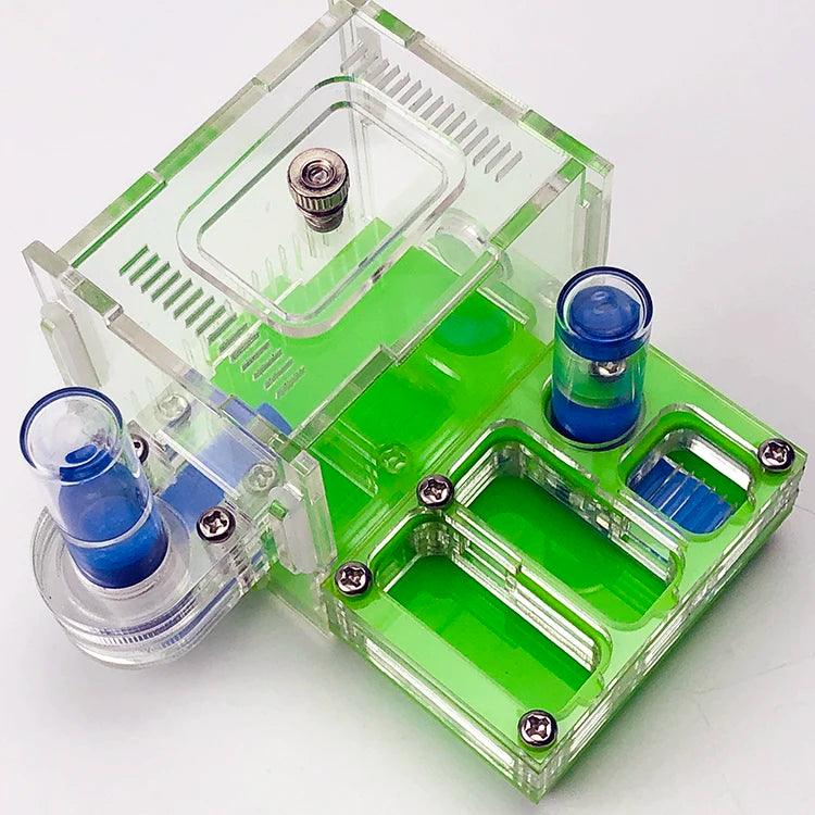 mini Climbing Pet Ant Farm Acrylic Plane Nest Ant Nest Ant Workshop Horizontal Stripes Hunting Sickle Ant Nest - AntDen